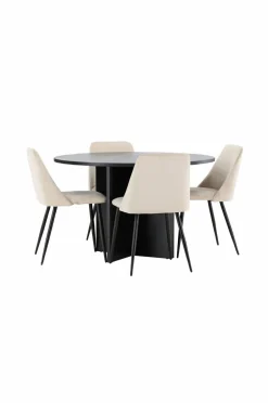 Venture Home Spisebord Strada med stol Night Beige Outlet