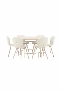 Venture Home Spisebord Copenhagen med Lilja-stol Beige Online