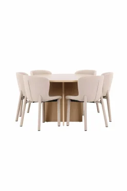Venture Home Spisebord Strada med Astoria-stol Beige Clearance