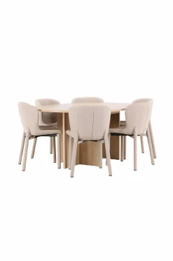 Venture Home Spisebord Strada med Astoria-stol Beige Clearance