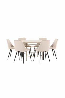Venture Home Spisebord Copenhagen med stol Night Beige Online