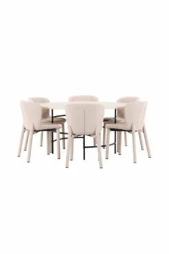 Venture Home Spisebord Copenhagen med Astoria-stol Beige Discount