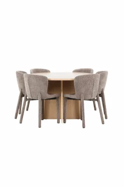 Venture Home Spisebord Strada med Astoria-stol Brun Sale