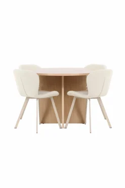 Venture Home Spisebord Strada med Lilja-stol Beige Clearance