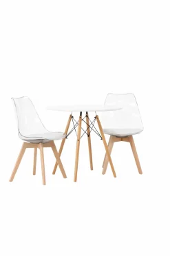 Venture Home Spisegrupper>Spisegruppe Danburi med 2 stk. stole Edvin White
