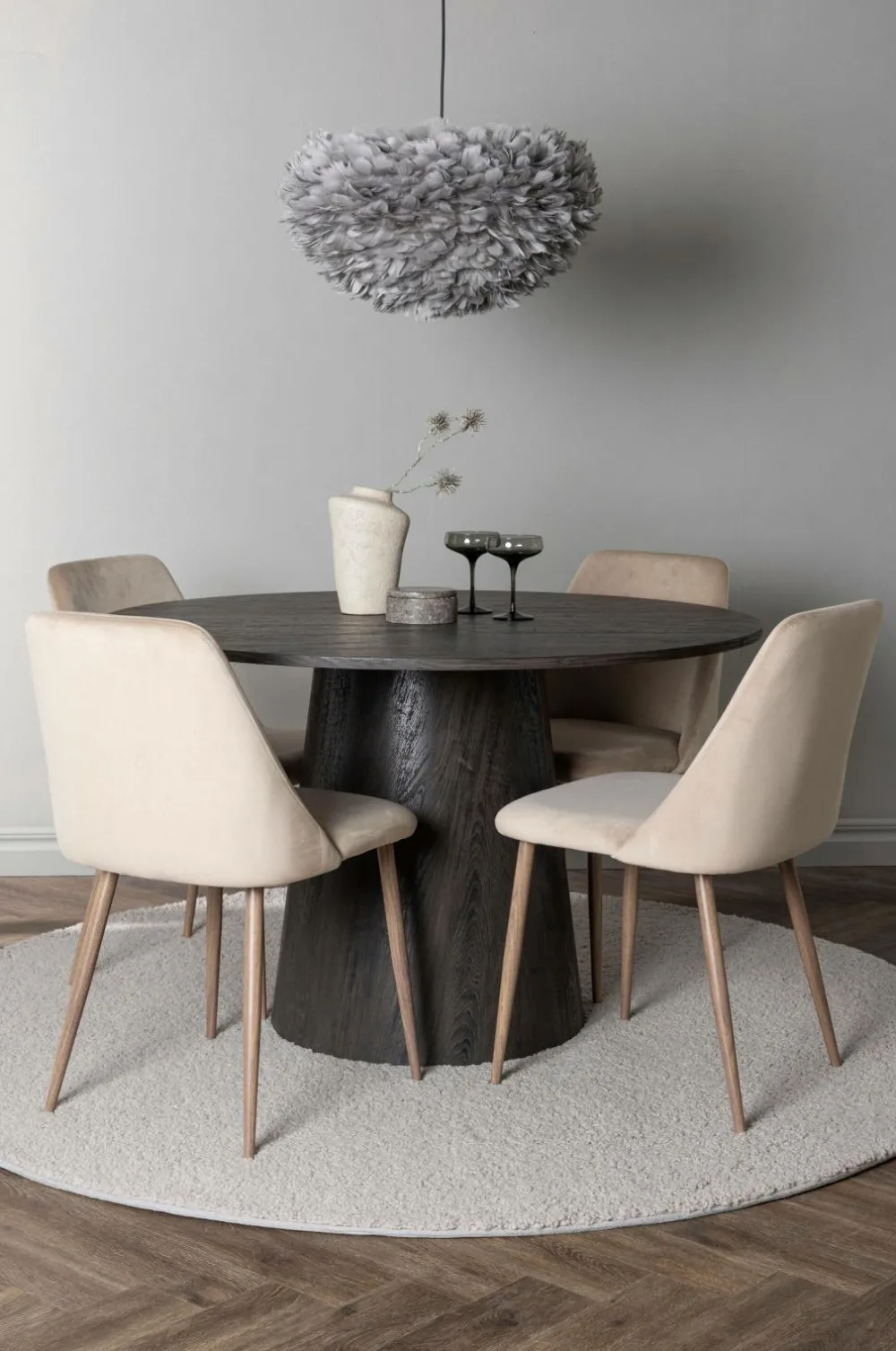 Venture Home Spisegrupper>Spisegruppe Lanzo med 4 stole Night Black