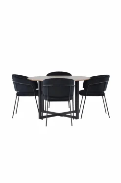 Venture Home Spisegrupper>Spisegruppe Durango med 4 stk. stole Selma Black