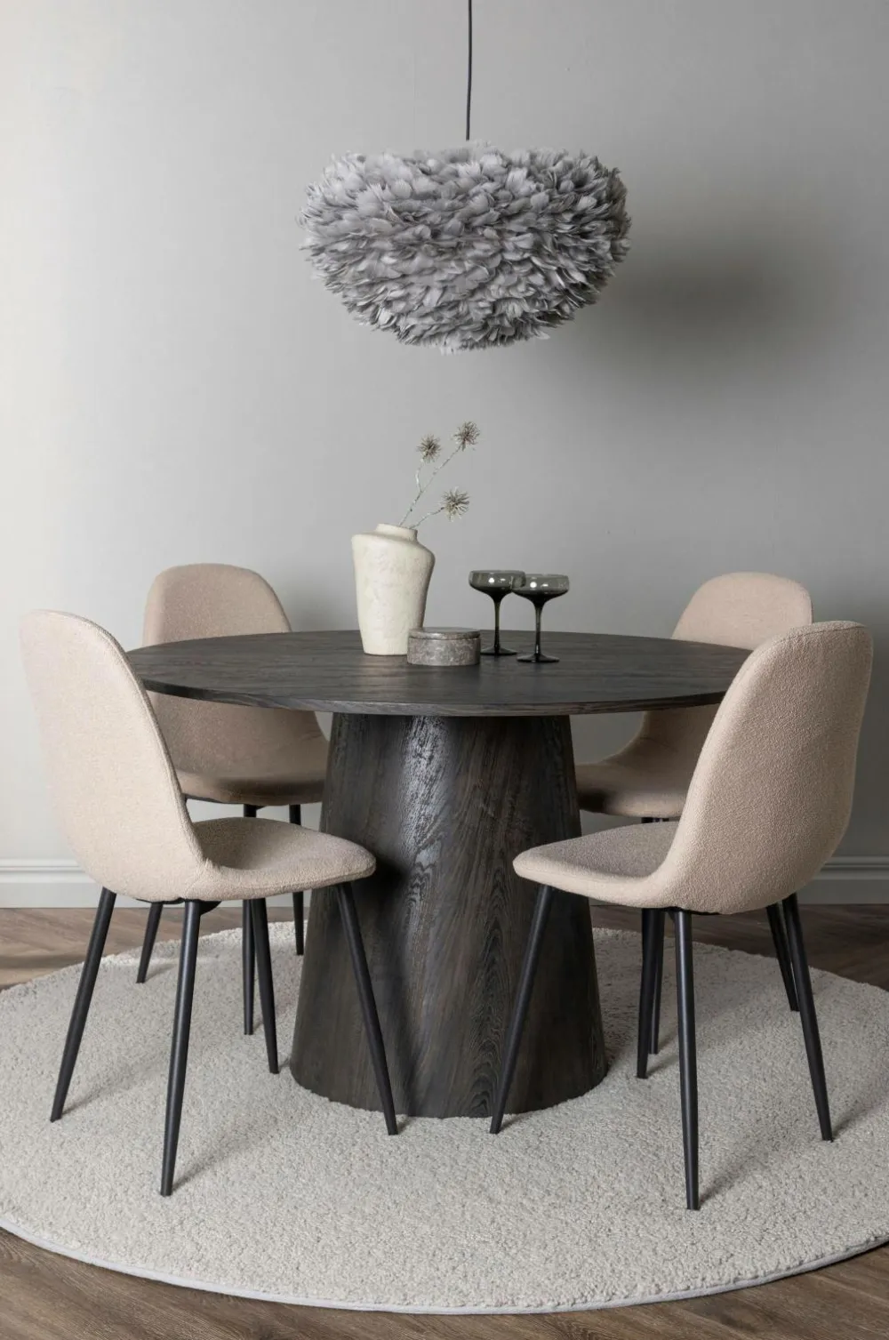 Venture Home Spisegrupper>Spisegruppe Lanzo med 4 stole Polar Black