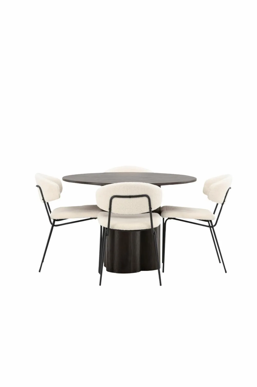 Venture Home Spisegruppe Olivia med 4 stole Chico Mocca