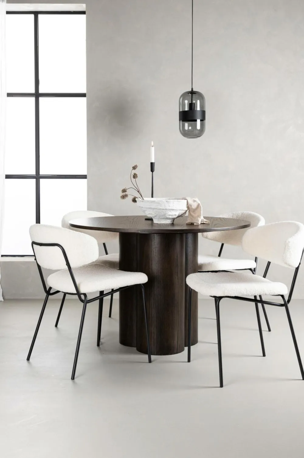 Venture Home Spisegruppe Olivia med 4 stole Chico Mocca