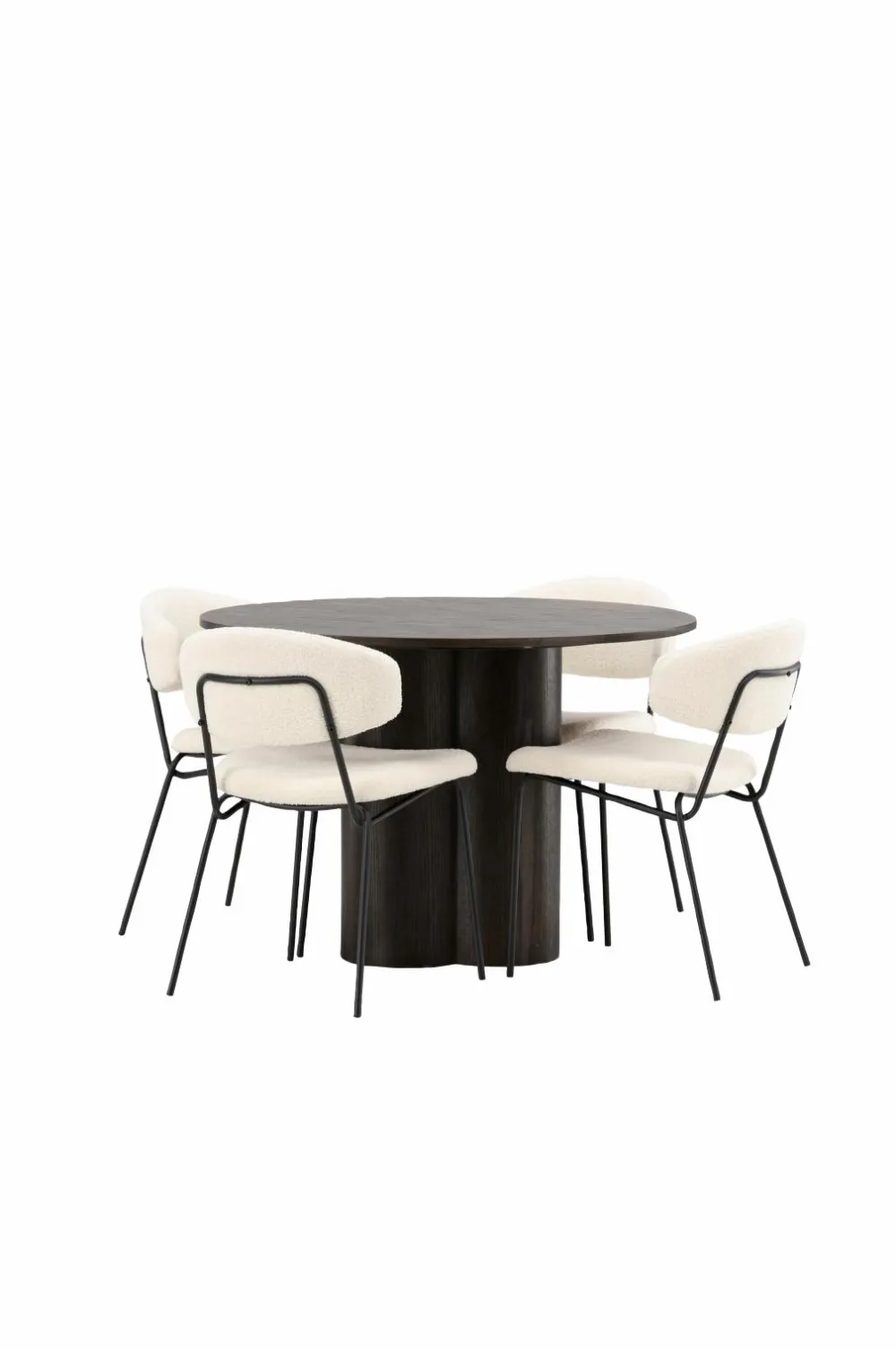 Venture Home Spisegruppe Olivia med 4 stole Chico Mocca