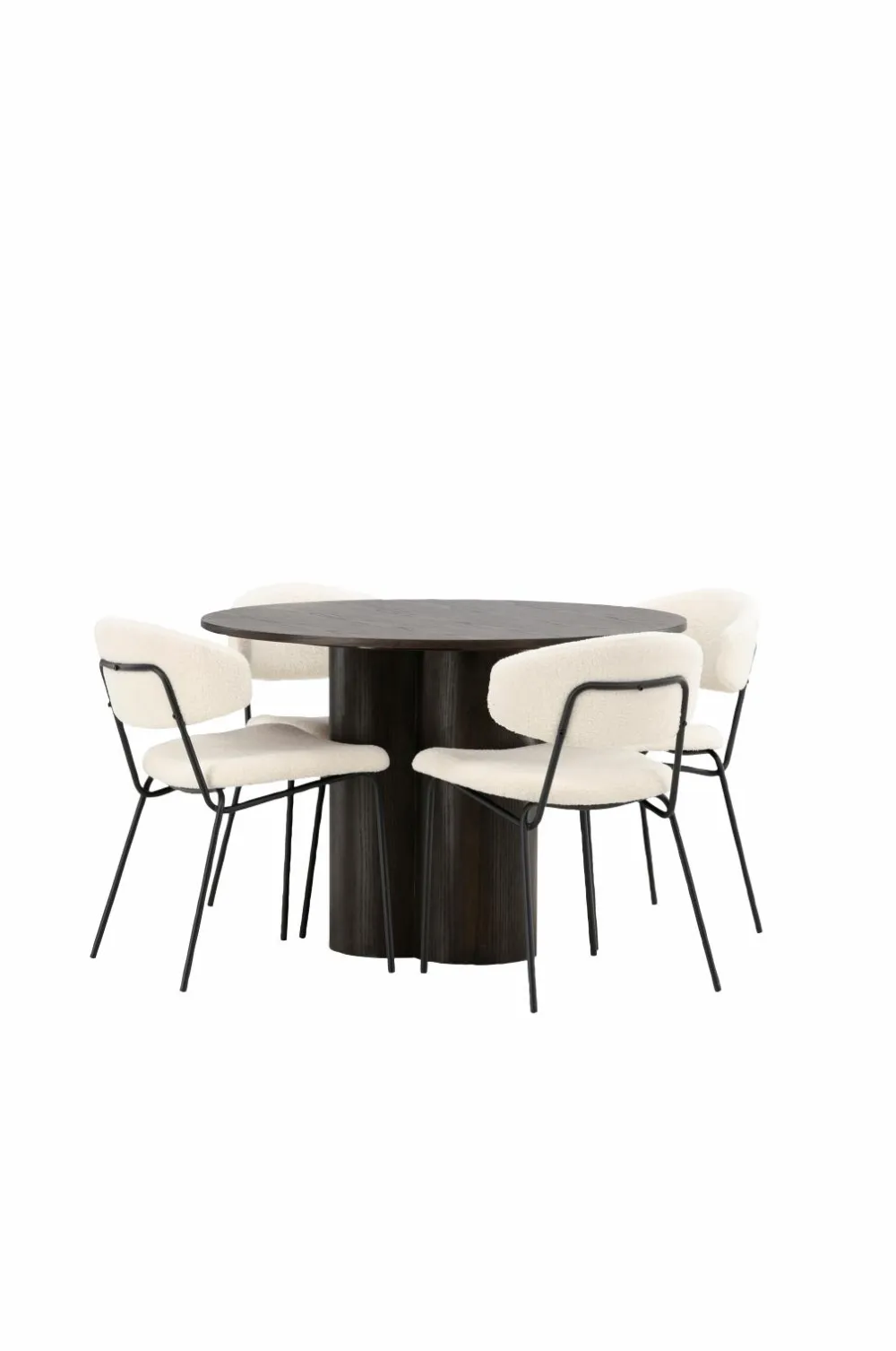 Venture Home Spisegruppe Olivia med 4 stole Chico Mocca