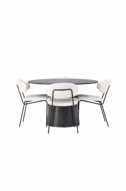 Venture Home Spisegrupper>Spisegruppe Lanzo med 4 stole Chico Black