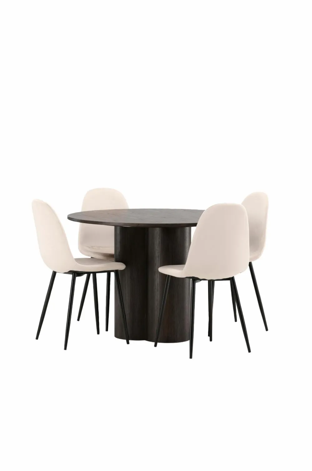 Venture Home Spisegrupper>Spisegruppe Olivia med 4 stole Polar Brown, Beige
