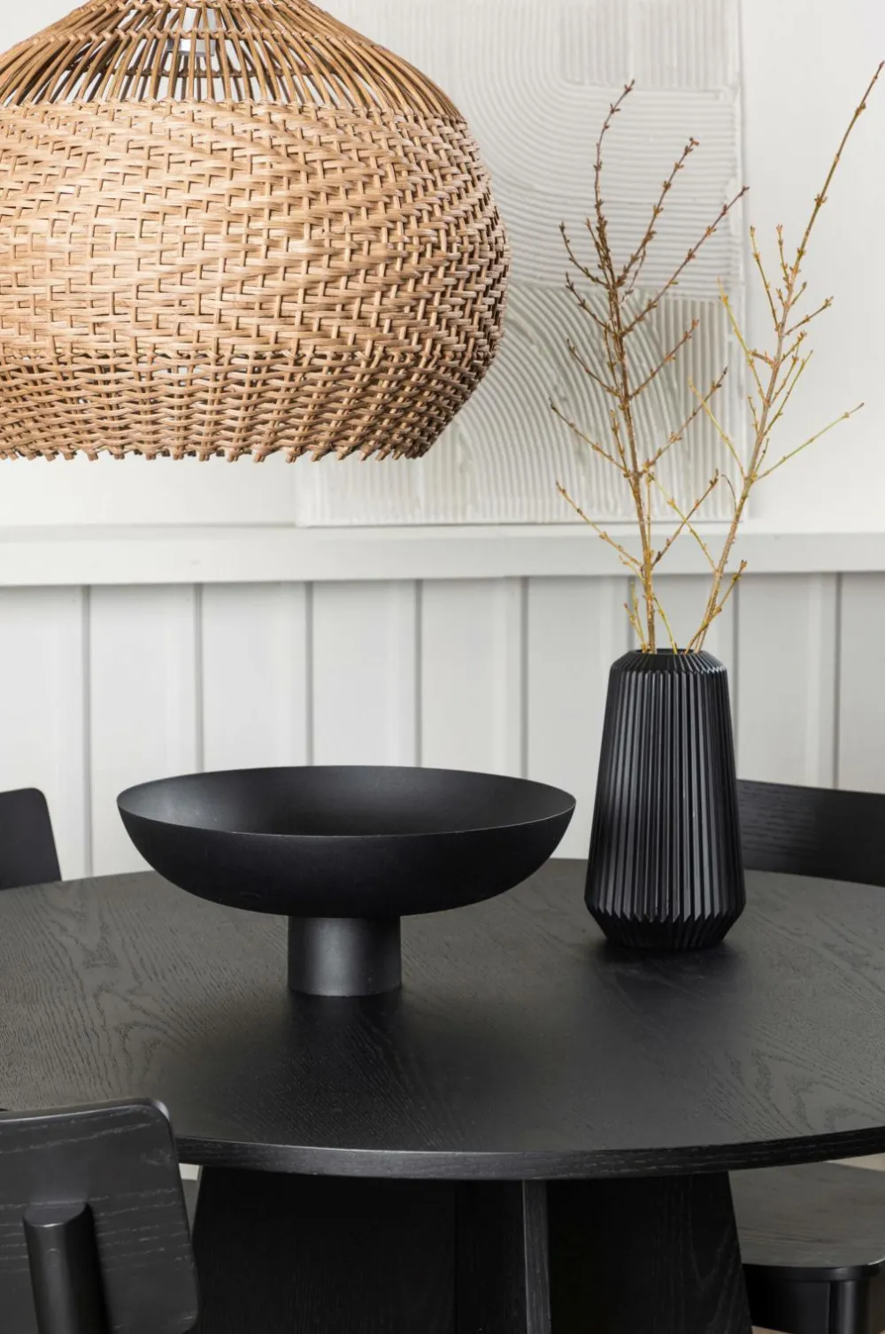 Venture Home Spisegrupper>Spisegruppe Bootcut Round og stolene Montros Sort