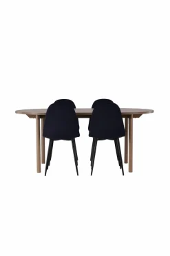 Venture Home Spisegrupper>Spisegruppe Andy med stole Polar Sort