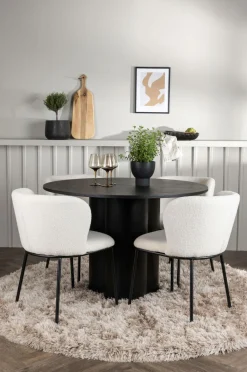 Venture Home Spisegrupper>Spisegruppe Olivia med 4 stole Edina White