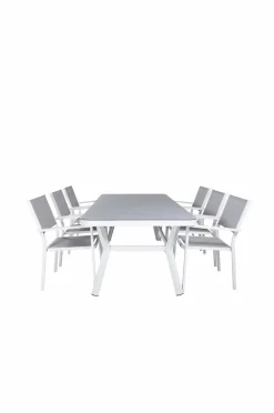 Venture Home Spisegrupper>Spisegruppe Virya med 6 stole Copacabana White