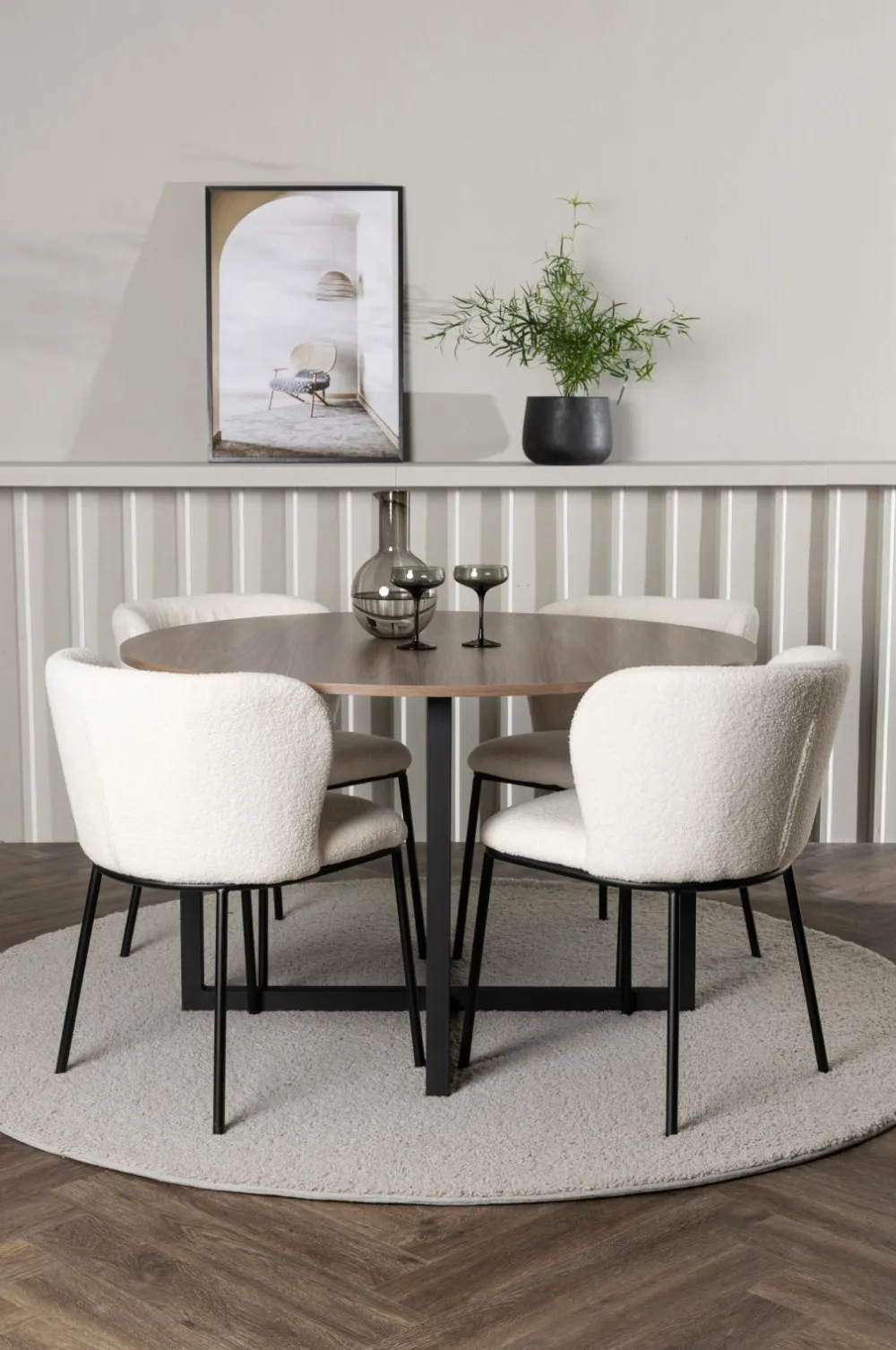 Venture Home Spisegrupper>Spisegruppe Durango med 4 stk. stole Edina White