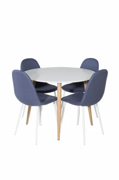 Venture Home Spisegrupper>Spisegruppe Plaza med stole Polar Blå