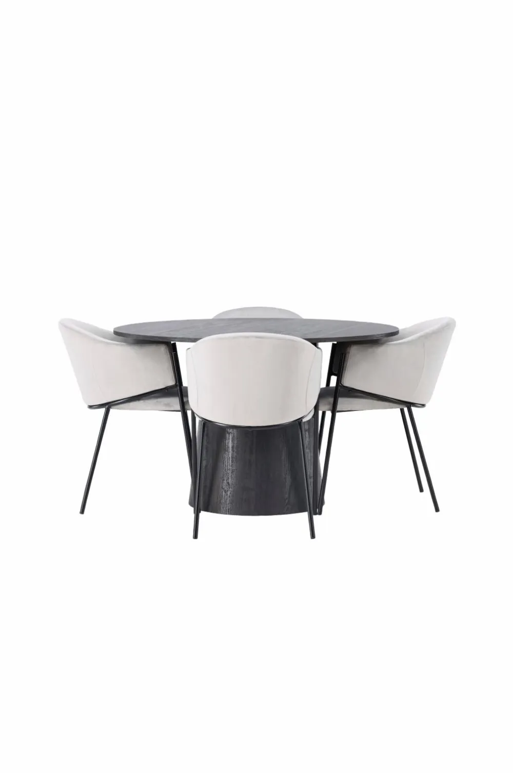 Venture Home Spisegrupper>Spisegruppe Lanzo med 4 stole Evelina Black