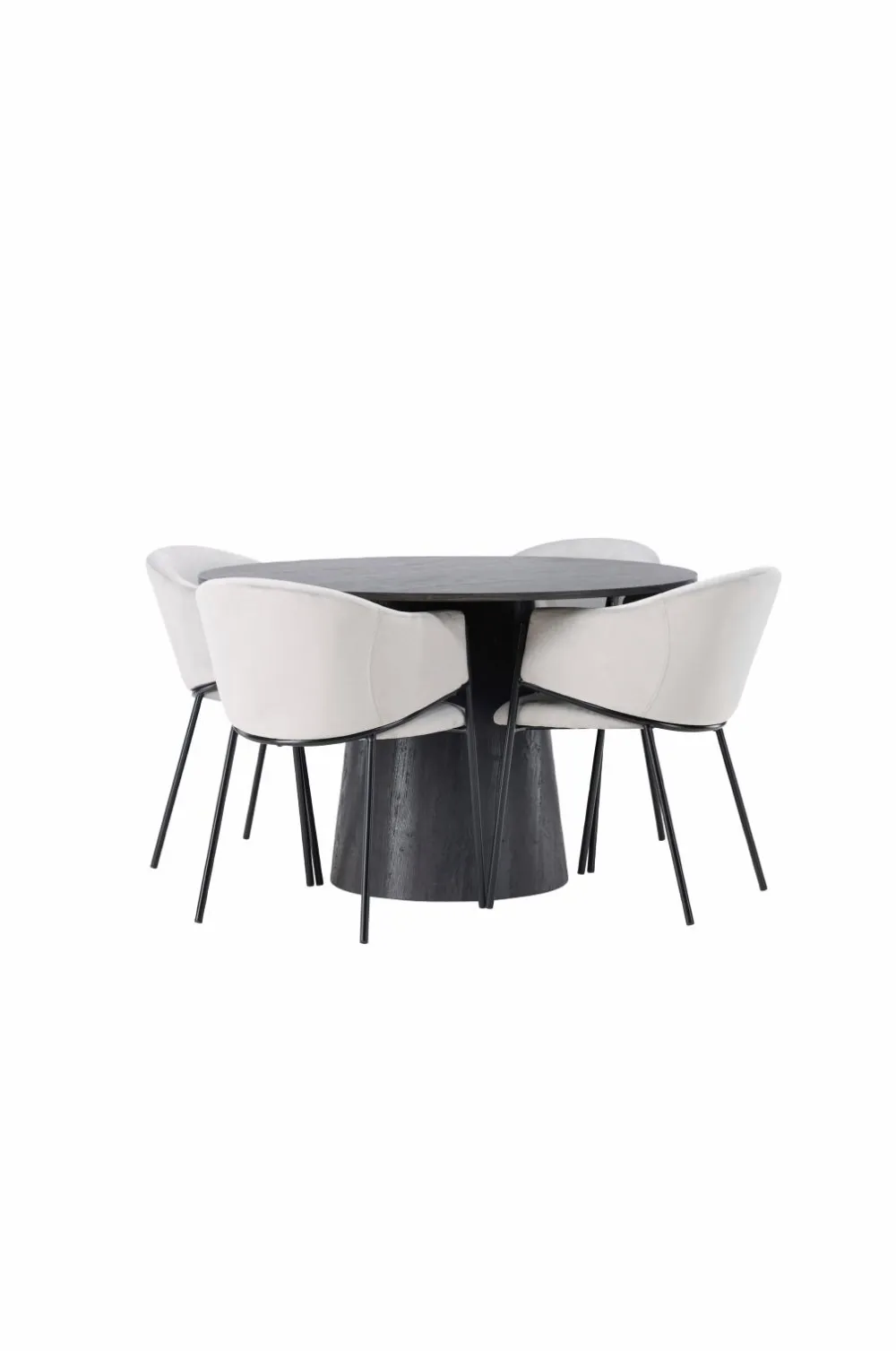 Venture Home Spisegrupper>Spisegruppe Lanzo med 4 stole Evelina Black