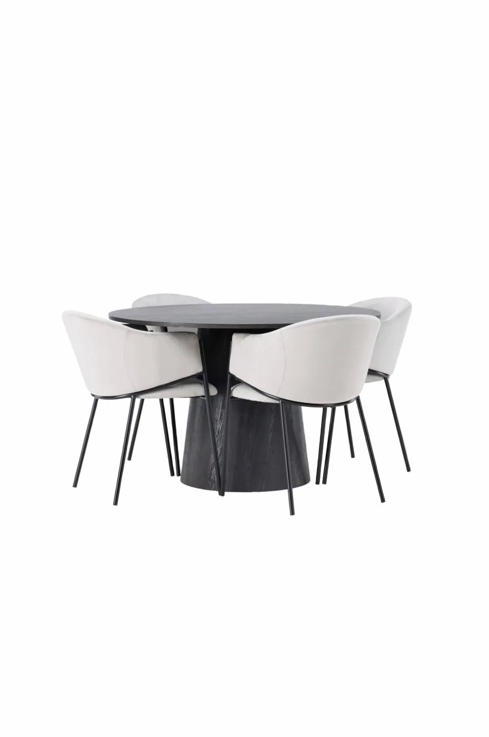 Venture Home Spisegrupper>Spisegruppe Lanzo med 4 stole Evelina Black