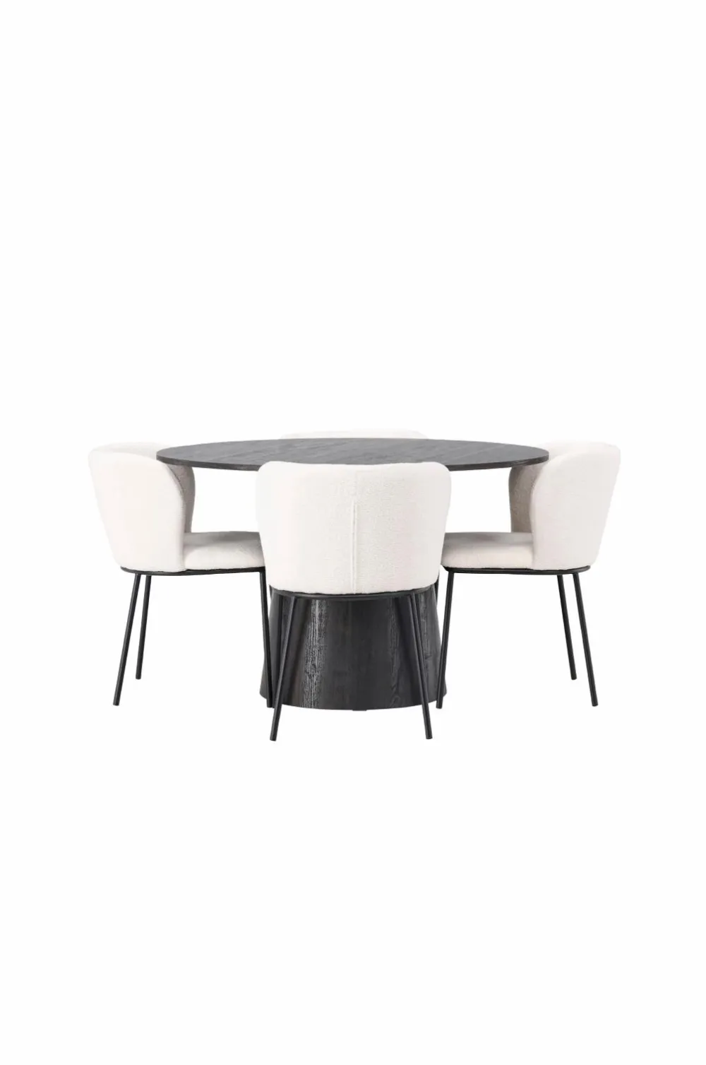 Venture Home Spisegrupper>Spisegruppe Lanzo med 4 stole Edina Black