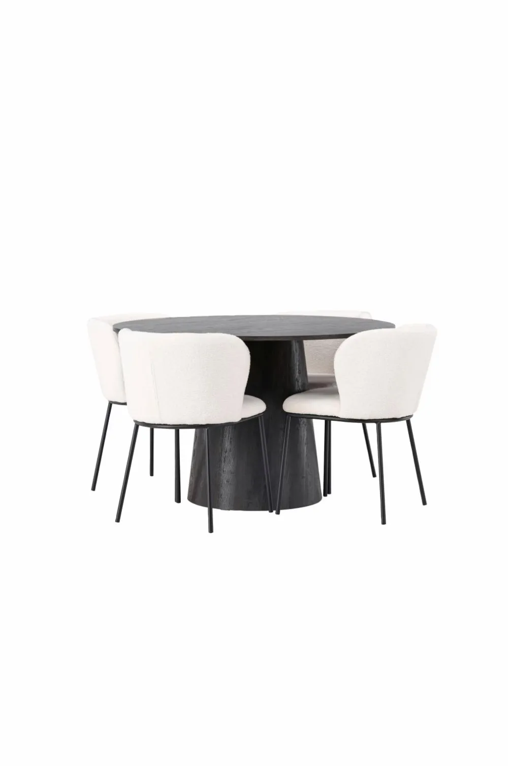 Venture Home Spisegrupper>Spisegruppe Lanzo med 4 stole Edina Black