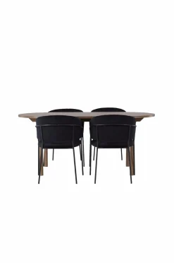 Venture Home Spisegrupper>Spisegruppe Andy med stole Selma Sort