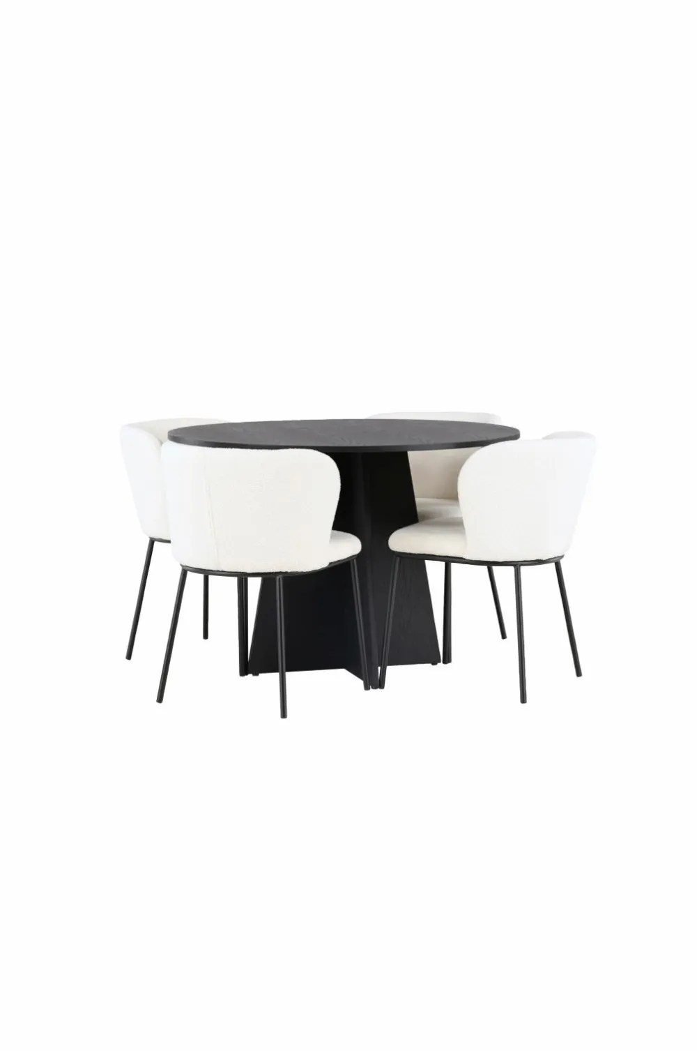 Venture Home Spisegrupper>Spisegruppe Bootcut med 4 stk. stole Edina White