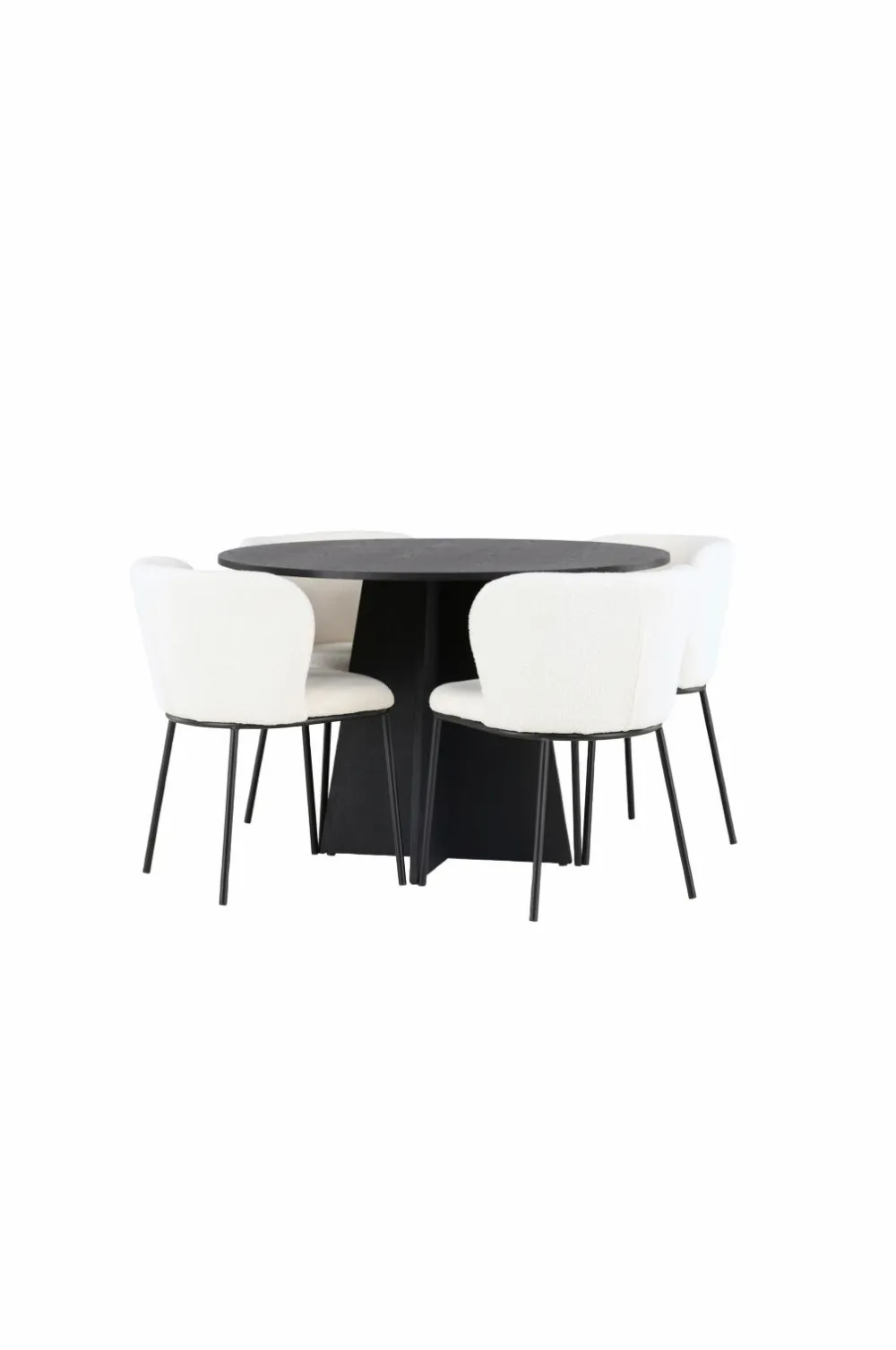 Venture Home Spisegrupper>Spisegruppe Bootcut med 4 stk. stole Edina White