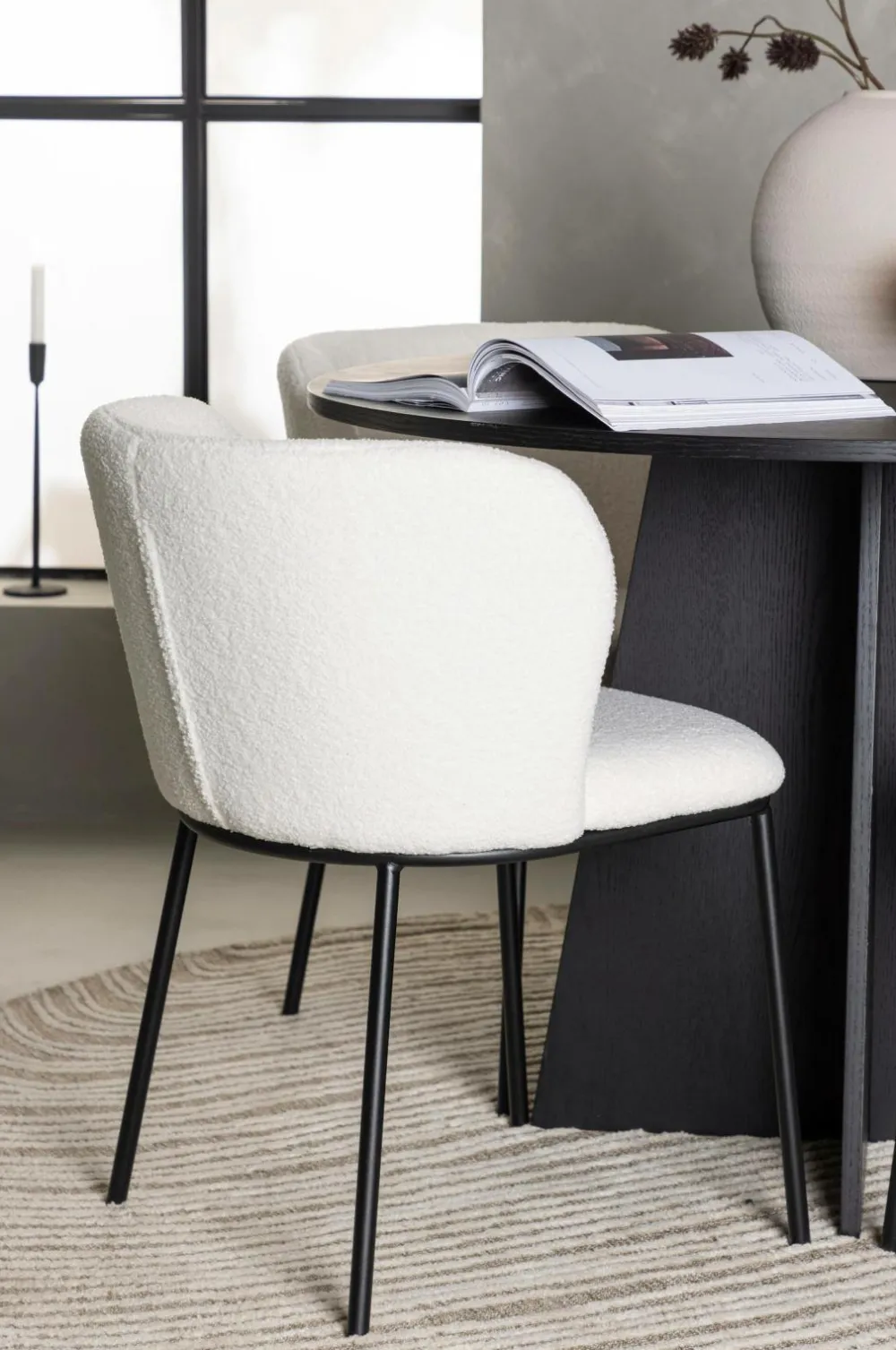 Venture Home Spisegrupper>Spisegruppe Bootcut med 4 stk. stole Edina White