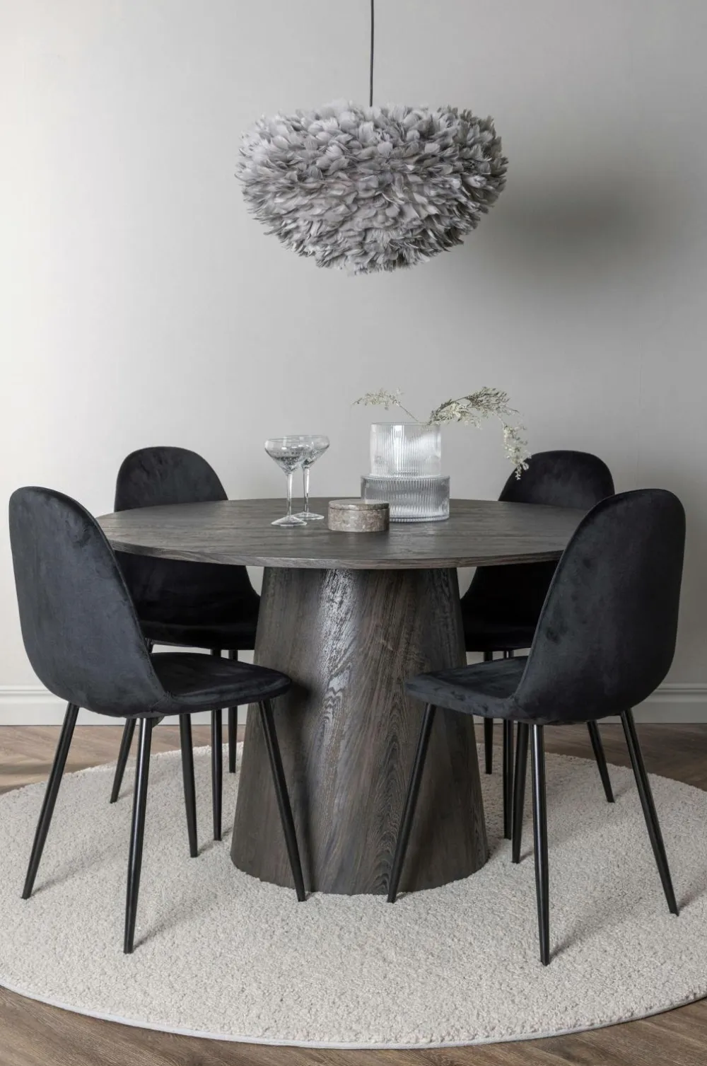 Venture Home Spisegrupper>Spisegruppe Lanzo med 4 stole Polar Black