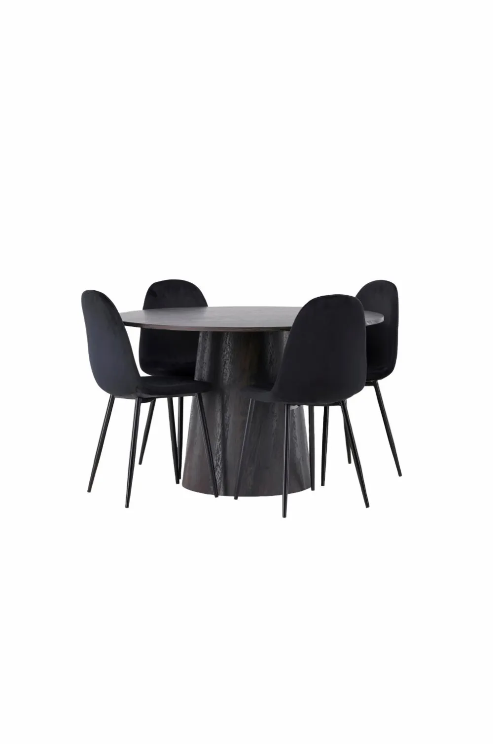 Venture Home Spisegrupper>Spisegruppe Lanzo med 4 stole Polar Black