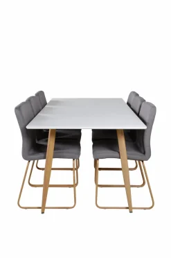 Venture Home Spisegrupper>Spisegruppe Polar med stolene Mace Grå