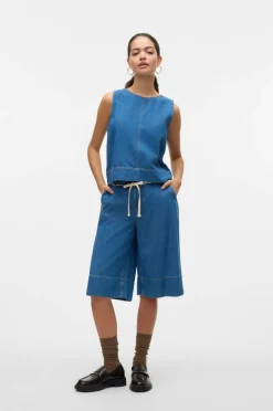 Vero Moda Denimvest vmJessica SL Denim Top Vi3493 Light blue denim Hot