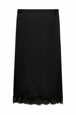 Vero Moda Nederdel vmGinny HW Lace Midi Skirt Exp Black Sale