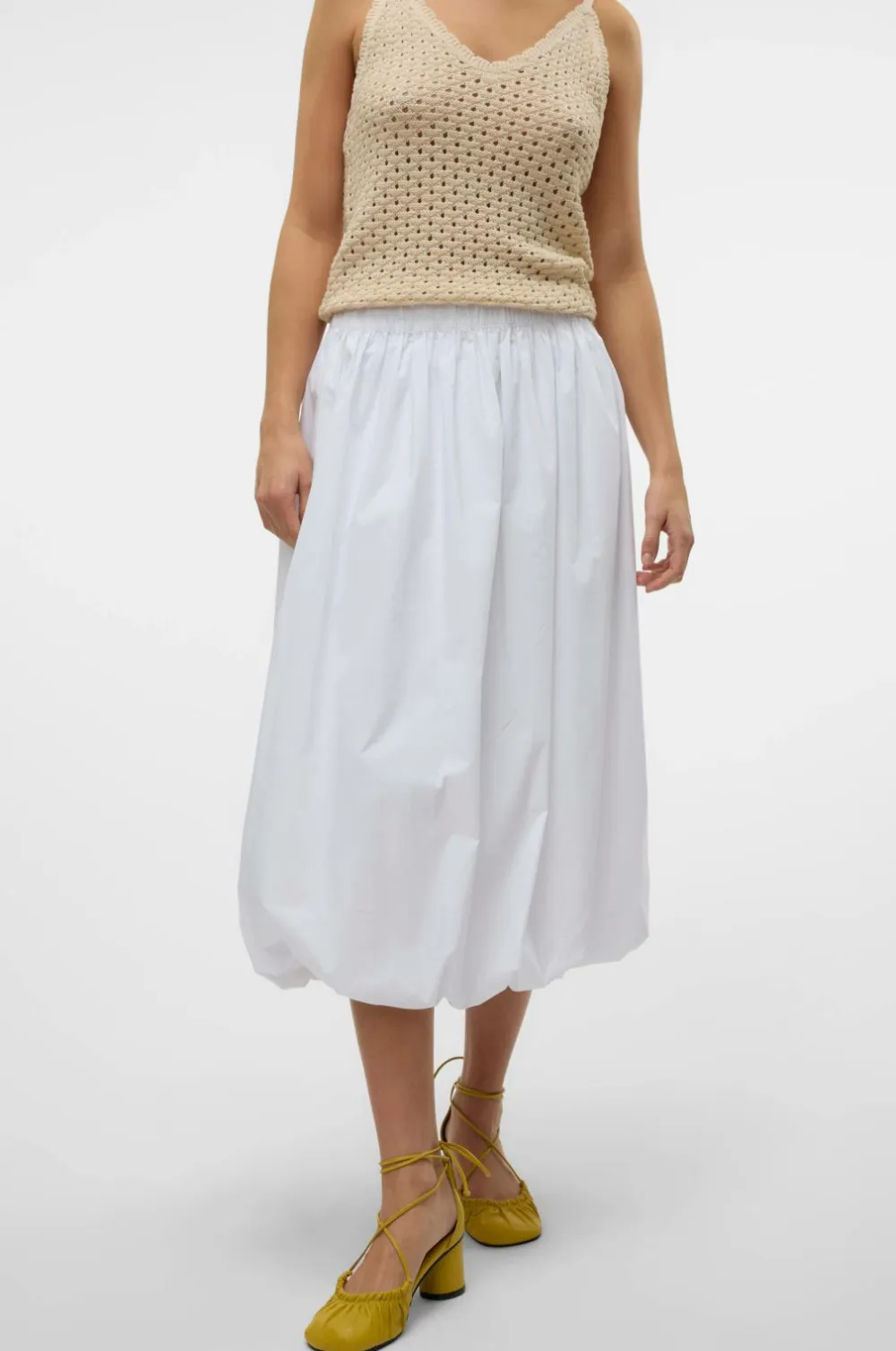 Vero Moda Nederdel vmFriba MW 7/8 Balloon Skirt Wvn GA Snow white Online