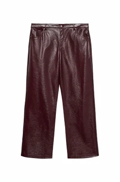 Vero Moda Curve Bukser>Bukser vmcTessa HR Wide Colored Vinyl Winetasting
