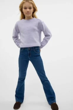 Vero Moda Girl Jeans vmRiver HR Flared J Vi3448 Girl GA Dark blue denim Hot