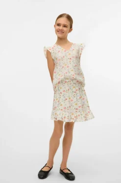 Vero Moda Girl Nederdel vmJosie Marigold MW Short Skirt Wvn Birch Outlet