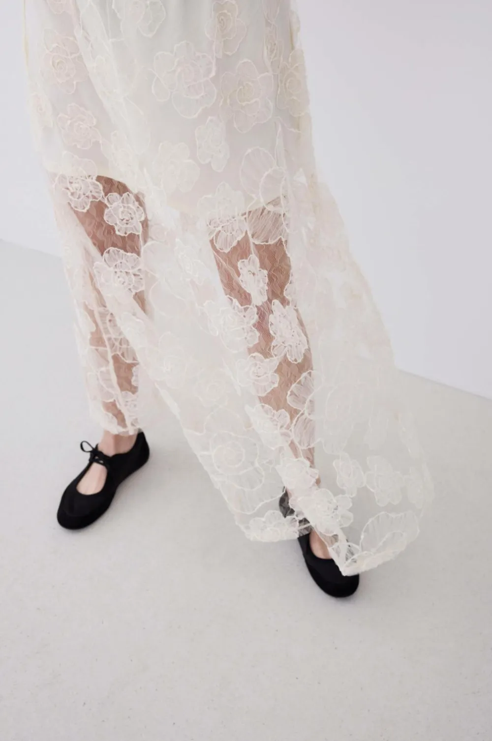 Vila Nederdele>Maxi nederdel viKaria HW Lace Midi Skirt Birch