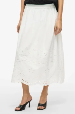 Vila Nederdel viMette HW Midi Skirt Snow white Outlet