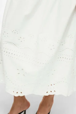 Vila Nederdel viMette HW Midi Skirt Snow white Outlet