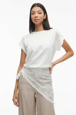 Vila Tørklæde viAliva Lace Snow white Hot