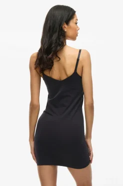 Vila Underkjole viMacie V-neck S/L Seamless Black beauty