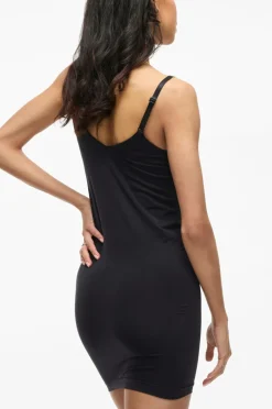 Vila Underkjole viMacie V-neck S/L Seamless Black beauty