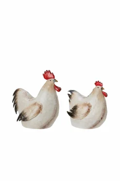 Wikholm Form Rooster And Hen S/2 Beige Hot