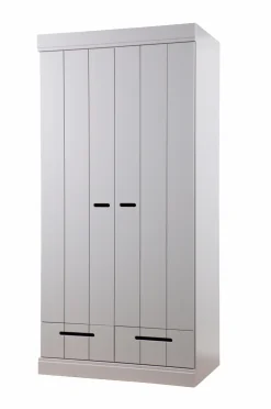 WOOOD Garderobe Connect m struktur, H195xB94xD53 Concrete Grå Online